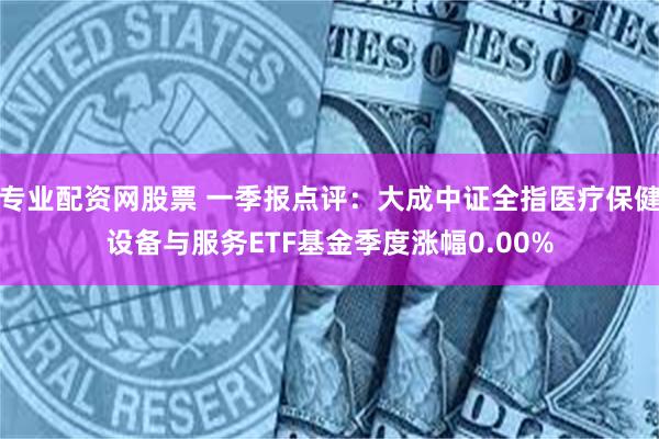专业配资网股票 一季报点评：大成中证全指医疗保健设备与服务ETF基金季度涨幅0.00%